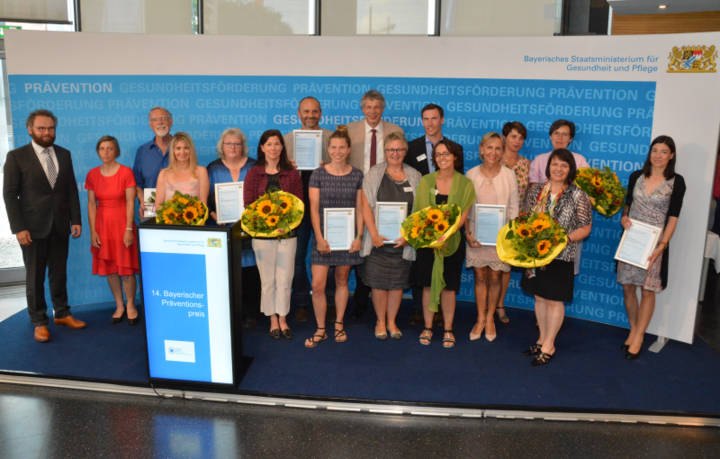 Gruppenfoto Preisträger Bayerischer Präventionspreis 2016