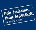 Schriftzug "Mein Freiraum. Meine Gesundheit. In jedem Alter"