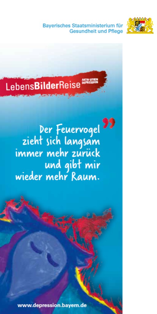 Titelseite des Flyers zur Ausstellung Lebensbilder-Reise