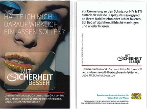 Abbildung des Display Cleaners mit Schriftzug Mit Sicherheit besser
