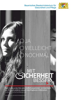 Postermotiv "Ja, vielleicht, nochmal", schwarz weiß Portrait Mädchen und Junge
